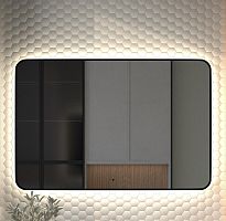 Зеркало DEFESTO AURA DF 2970RH с окантовкой и LED-подсветкой 120x80 см., ИК - выключатель, 4500 K