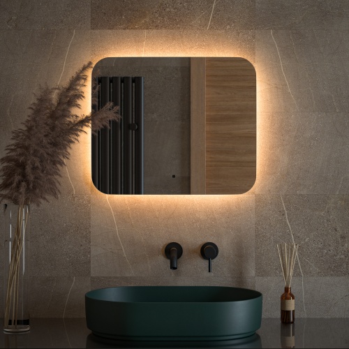 Зеркало DEFESTO OPTI DF 2813RH с LED-подсветкой 60x50 см., ИК - выключатель, 3000 K фото 2