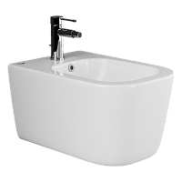 Биде подвесной Ceramicanova New Day CN3006 белое глянцевое, с донным клапаном CN3006 Биде подвесной Ceramicanova New Day CN3006 белое глянцевое, с донным клапаном