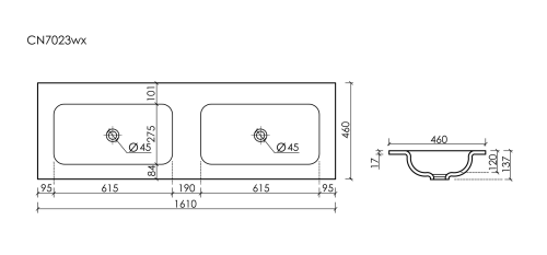 Раковина накладная мебельная Ceramicanova Grace CN7023MBwx без отверстий под смеситель, черный матовый фото 4