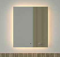 Зеркало DEFESTO GLOW DF 2516R с фацетом и LED-подсветкой 60x70 см., ИК - выключатель, 3000 K