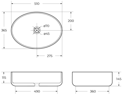 Накладная раковина BelBagno BB1049 фото 9