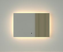 Зеркало DEFESTO GLOW DF 2512RH с фацетом и LED-подсветкой 60x40 см., ИК - выключатель, 3000 K