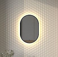 Зеркало DEFESTO AURA DF 2931R с окантовкой и LED-подсветкой 40x60 см., ИК - выключатель, 3000 K