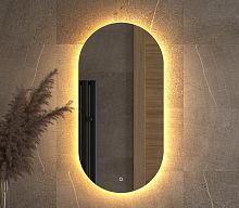 Зеркало DEFESTO OPTI DF 2912S с LED-подсветкой 40x80 см., сенсорный выключатель, 3000 K