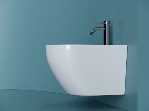 Биде подвесной Ceramicanova Uno CN11002 белое глянцевое фото 6