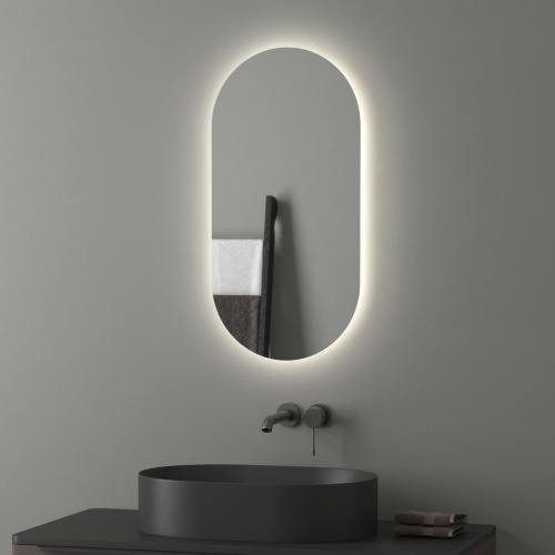 Зеркало Evoform Ledshine BY 2586 с LED-подсветкой 40х80 см., без выключателя, 4000К
