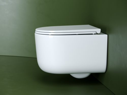 Подвесной унитаз Ceramicanova Ulma CN4006T с крышкой-сидением, фото 5