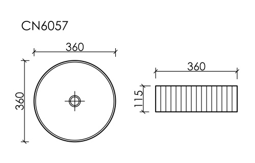 Накладная раковина Ceramicanova ELEMENT CN6057MLG, зеленый матовый фото 7