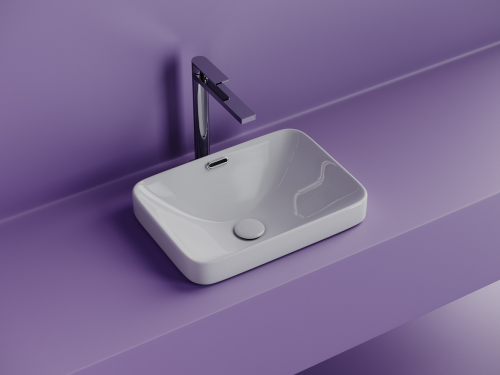 Раковина встраиваемая сверху Ceramicanova Element CN6078, белый глянец фото 2