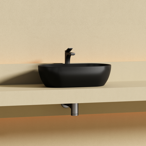 Накладная раковина Ceramicanova Twist CN12001MB, черный матовый фото 4