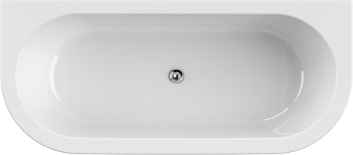 Акриловая ванна Cezares SLIM WALL 180х80 см., с каркасом, со сливом-переливом, черная, матовая фото 2
