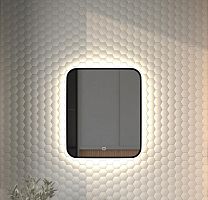 Зеркало DEFESTO AURA DF 2963S с окантовкой и LED-подсветкой 50x60 см., сенсорный выключатель, 4500 K