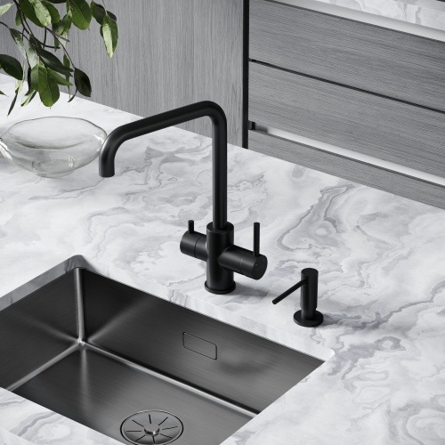 Смеситель для кухни Sancos Vela SC4013MB, черный матовый фото 3