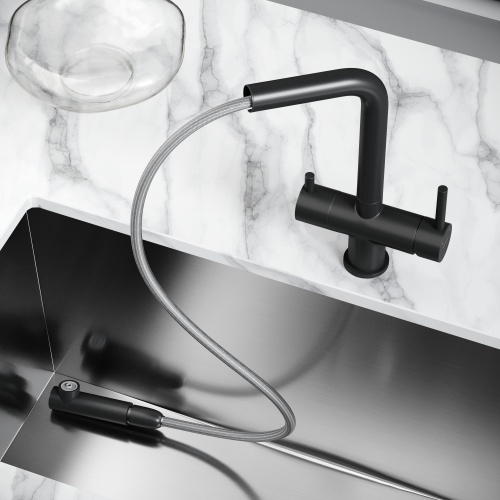 Смеситель для кухни Sancos Spin SC4015MB, черный матовый фото 9