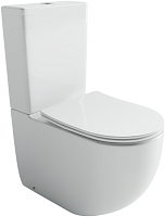 Унитаз-компакт Ceramicanova METROPOL CN4001T с крышкой-сидением и смывом Торнадо CN4001T-B + CN4001-T Унитаз-компакт Ceramicanova METROPOL CN4001T с крышкой-сидением и смывом Торнадо