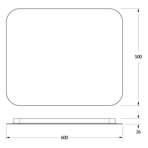 Зеркало DEFESTO OPTI DF 2803SH с LED-подсветкой 60x50 см., сенсорный выключатель, 4500 K фото 4