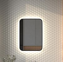 Зеркало DEFESTO AURA DF 2964 с окантовкой и LED-подсветкой 50x70 см., без выключателя, 4500 K