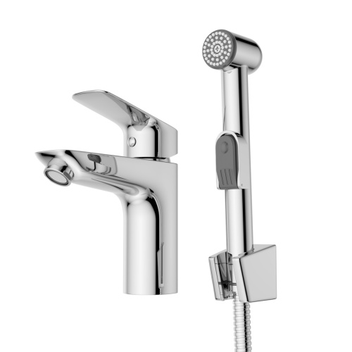 Смеситель для раковины BelBagno DUE-LVM/HGN-CRM-W0 с гигиеническим душем, хром фото 3