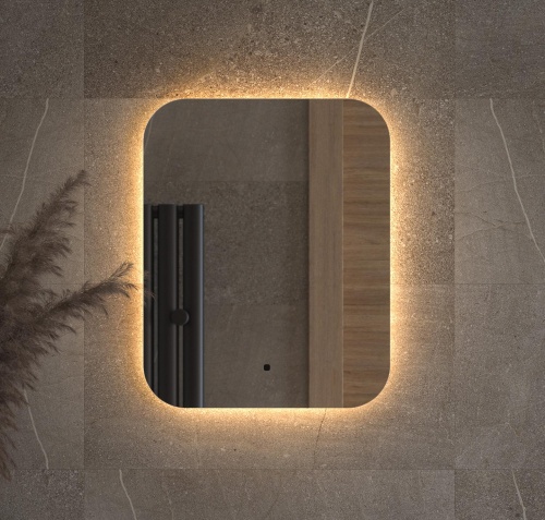 Зеркало DEFESTO OPTI DF 2811R с LED-подсветкой 40x50 см., ИК - выключатель, 3000 K