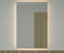 Зеркало DEFESTO GLOW DF 2520 с фацетом и LED-подсветкой 80x120 см., без выключателя, 3000 K