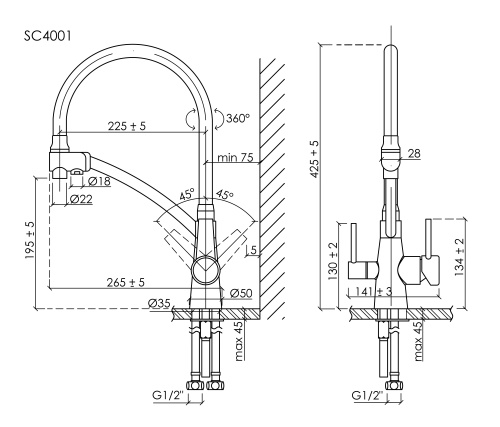 Смеситель для кухни Sancos Eri SC4001ZG, полированное золото фото 13