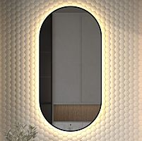 Зеркало DEFESTO AURA DF 2936R с окантовкой и LED-подсветкой 60x120 см., ИК - выключатель, 3000 K