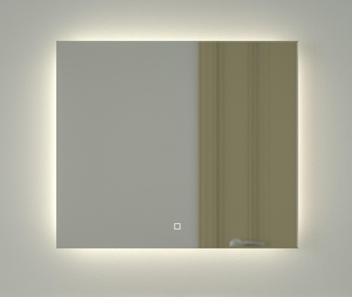 Зеркало DEFESTO GLOW DF 2506SH с фацетом и LED-подсветкой 70x60 см., сенсорный выключатель, 4500 K