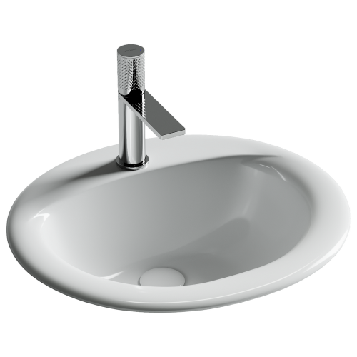 Раковина встраиваемая сверху Ceramicanova Sun CN6080, белый глянец