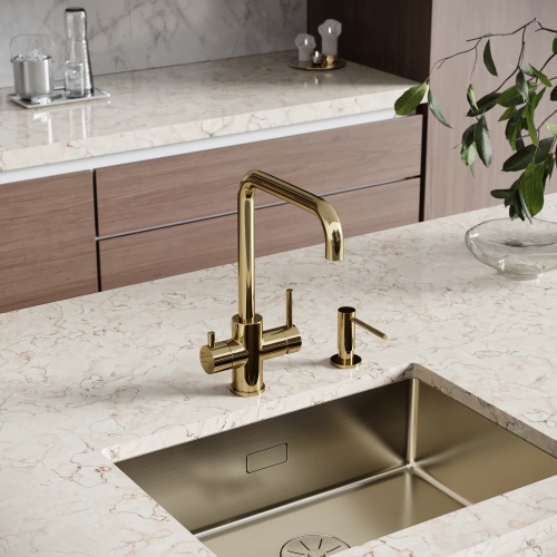 Смеситель для кухни Sancos Vela SC4013ZG, полированное золото фото 2