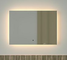 Зеркало DEFESTO GLOW DF 2514RH с фацетом и LED-подсветкой 70x50 см., ИК - выключатель, 3000 K