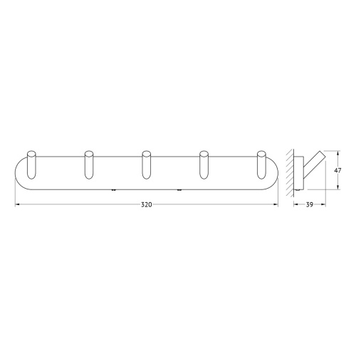Крючок Artwelle Harmonie HAR 003, хром фото 3