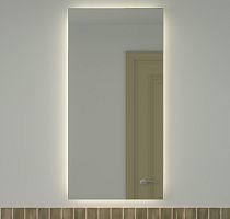 Зеркало DEFESTO GLOW DF 2508 с фацетом и LED-подсветкой 60x120 см., без выключателя, 4500 K