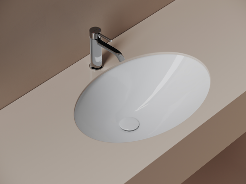 Раковина встраиваемая снизу Ceramicanova Era CN6081, белый глянец фото 3