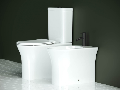 Биде напольное Ceramicanova Star CN1906, белое глянцевое фото 7