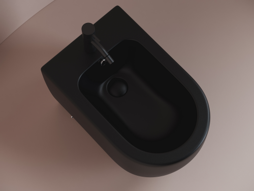 Биде напольное Ceramicanova Metropol CN4005MB,  черное матовое фото 4