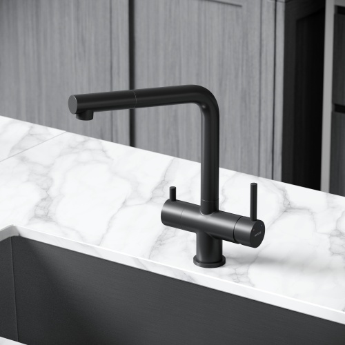 Смеситель для кухни Sancos Spin SC4015MB, черный матовый фото 7