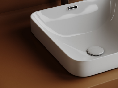 Раковина встраиваемая сверху Ceramicanova Element CN6077, белый глянец фото 6