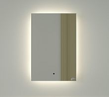 Зеркало DEFESTO GLOW DF 2502R с фацетом и LED-подсветкой 40x60 см., ИК - выключатель, 4500 K