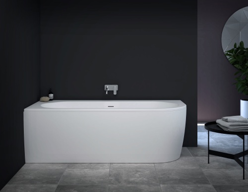 Акриловая ванна Cezares SLIM CORNER 180х80 см., левосторонняя, с каркасом, со сливом-переливом фото 3