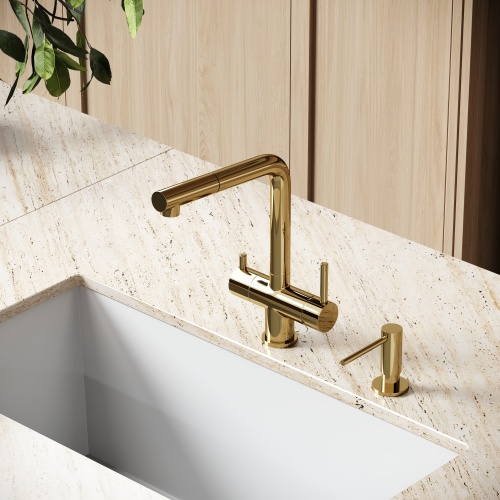 Смеситель для кухни Sancos Spin SC4015ZG, полированное золото фото 3