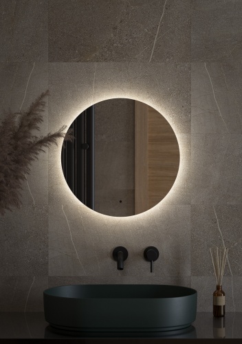 Зеркало DEFESTO OPTI DF 2842R с LED-подсветкой Ø50 см., ИК - выключатель, 4500 K фото 2