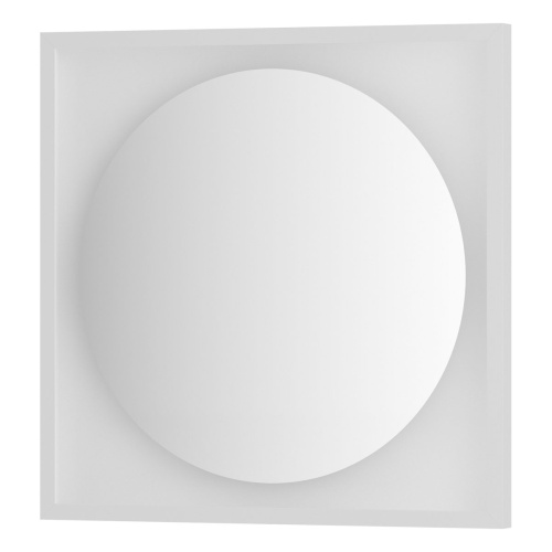 Зеркало DEFESTO ECLIPSE DF 2236 в багетной раме с LED-подсветкой 60x60 см., белая рама, без выключателя, 3000 K фото 4